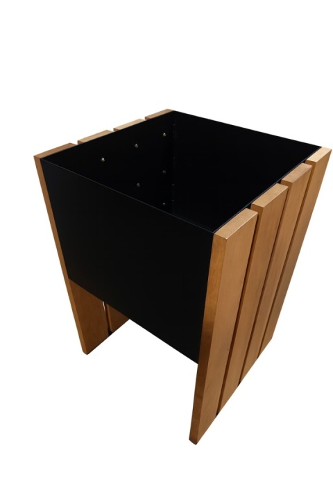 Donica drewniana metalowa do ogrodu, biura, pokoju 40x42x61cm