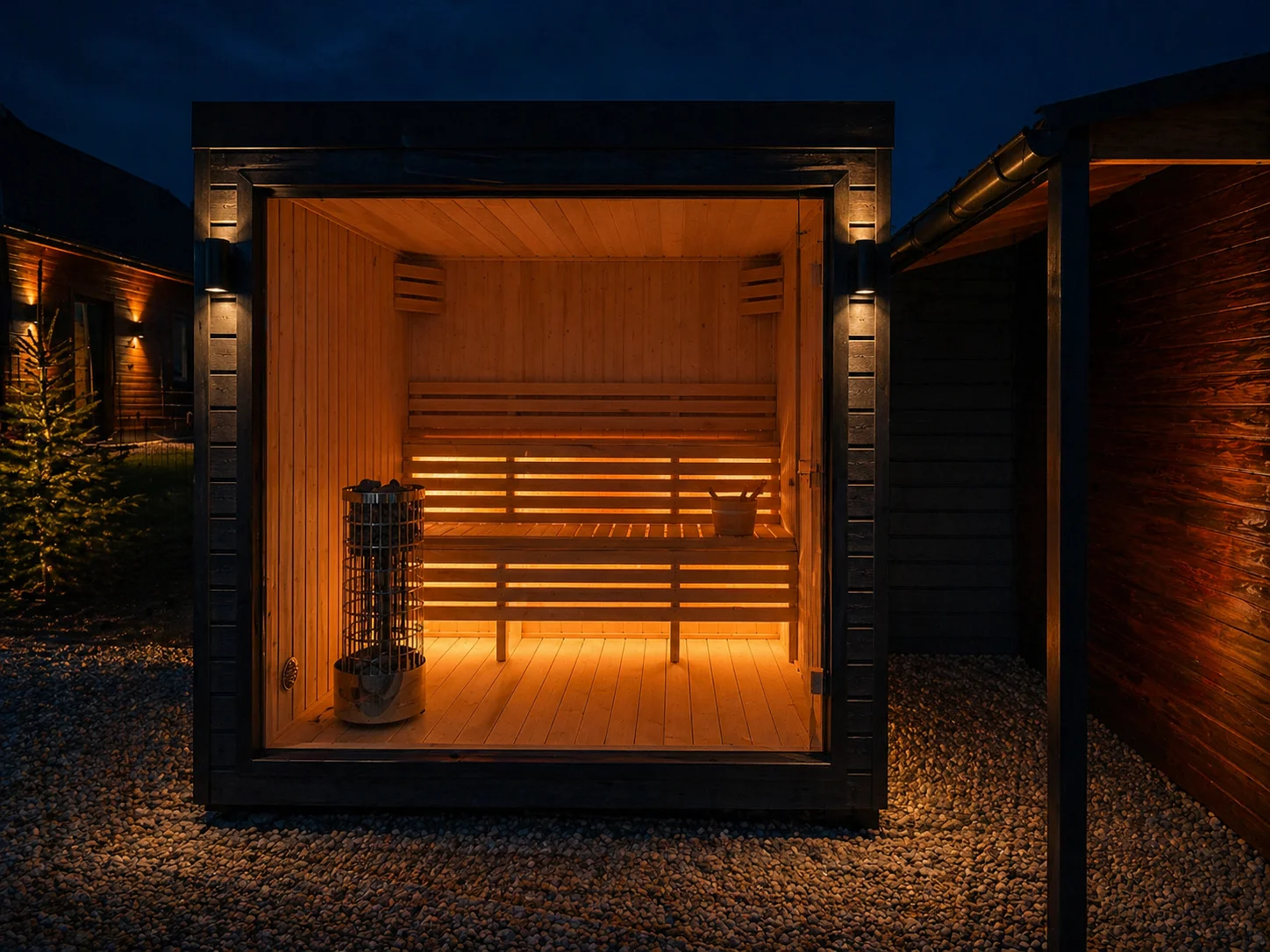 Ogrodowa sauna zewnętrzna